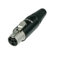 Rean AV RT4FC-B Miniatuur-XLR-connector Bus, recht Aantal polen: 4 Zwart 1 stuk(s) - thumbnail