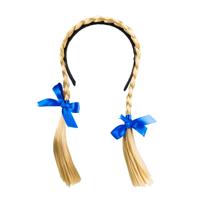 Pruik Joy zwart/bruin met hoofdband - thumbnail