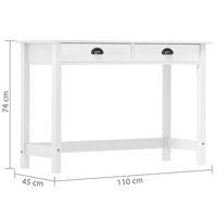 Wandtafel Hill Range met 2 lades 110x45x74 cm grenenhout - thumbnail