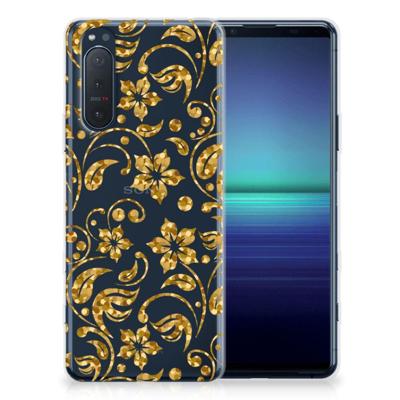 Sony Xperia 5II | TPU Case | Gouden Bloemen Sony Xperia 5II | TPU Case | Gouden Bloemen