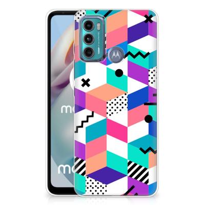 Motorola Moto G60 | TPU Hoesje | Blokken Kleurrijk