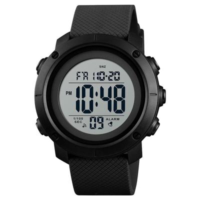 SKMEI 1426 multifunctionele outdoor Fashion Noctilucent waterdichte witte machine rubber ring digitale horloge (zwart)