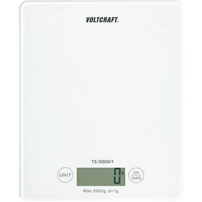 VOLTCRAFT TS-5000/1 Brievenweegschaal Weegbereik (max.) 5 kg Resolutie 1 g Wit - thumbnail