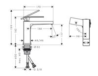 Hansgrohe Tecturis E 110 CoolStart ééngreeps wastafelmengkraan zonder afvoer, mat zwart - thumbnail