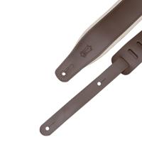 Levys Leathers M26PD-BRN gevoerde lederen gitaarband - bruin en crème - thumbnail
