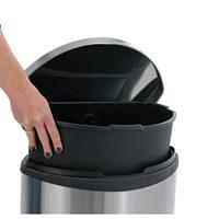 EKO Shell Bin Pedaalemmer 30L Mat RVS - thumbnail