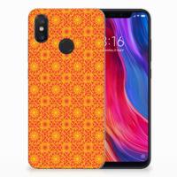 Xiaomi Mi 8 TPU bumper Batik Oranje - thumbnail