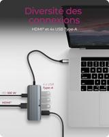 ICY BOX IB-DK4022a-CPD Bedraad USB 3.2 Gen 1 (3.1 Gen 1) Type-C Aluminium, Zilver - thumbnail