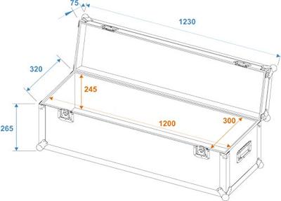 Omnitronic Universal-Case Profi Flightcase (l x b x h) 340 x 1240 x 340 mm
