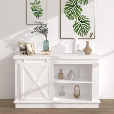 VidaXL Ophangset voor minischuifdeur 152 cm koolstofstaal wit