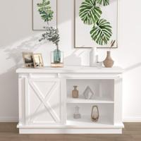 VidaXL Ophangset voor minischuifdeur 152 cm koolstofstaal wit - thumbnail