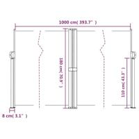 VidaXL Windscherm uittrekbaar 180x1000 cm beige - thumbnail