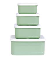 Set van 4 lunchboxen voor kinderen AMIS DE LA FORÊT A Little Lovely Company mintgroen - thumbnail