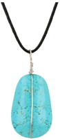 Edelsteen Hanger Howliet Blauw Ovaal - thumbnail