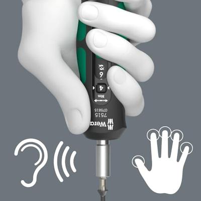 Wera 7515 Kraftform Safe-Torque Speed draaimomentschroevendraaier, 2-6 Nm, 1/4" x 2,0 Nm x 3,0 Nm x 4,0 Nm x 5,0 Nm x 6,0 Nm x 147.5 mm - 05075815001