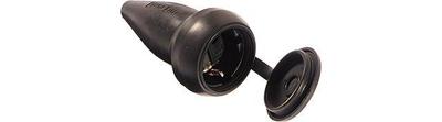 AS Schwabe 60417 Koppeling met randaarde Massief rubber 230 V Zwart IP44