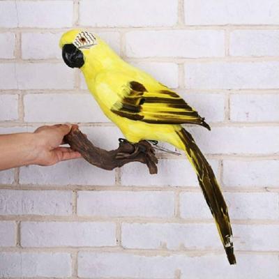 45CM simulatie papegaai simulatie vogel Ara Foam Feather Parrot sen tuinieren decoratie kleur: geel