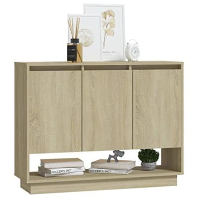Dressoir 97x31x75 cm spaanplaat sonoma eikenkleurig