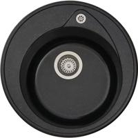 STRADOUR Gootsteen gebouwd in RONDA, in SMC ZWART STRO - 06, 1 kom, afm. Ø 49 cm, handmatig legen - thumbnail