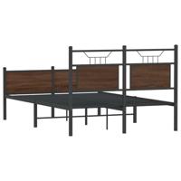 Bedframe zonder matras bewerkt hout bruin eikenkleur 120x200 cm - thumbnail