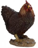Esschert Design kip staand 19,8 x 17,6 cm polyresin bruin - thumbnail
