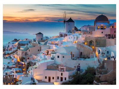 Ravensburger puzzel avond in Santorini - 1000 stukjes