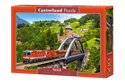 Selecta Castorland legpuzzel train on the bridge, 500st.