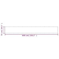 Balkonscherm 75x600 cm 100% oxford polyester zandkleurig - thumbnail