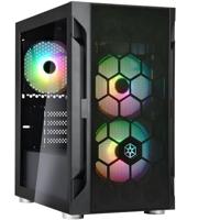 SilverStone sst-fah1mb-pro midi tower behuizing (zwart | 3x usb-a | rgb | tempered glass) - thumbnail