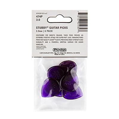 Dunlop Stubby Jazz 3.0mm 6-pack plectrumset