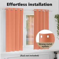 VidaXL Zwart-out gordijnen met ringen 2 pcs terracotta 175 x 140 cm - thumbnail