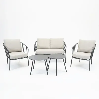 Vita Coversation Loungset - Zwart