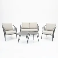 Vita Coversation Loungset - Zwart - thumbnail