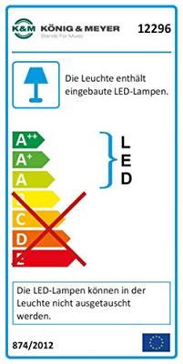 K&M 12296 LED piano lamp zwart - thumbnail