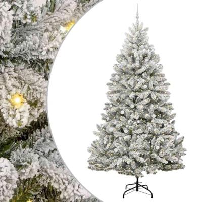VidaXL Kunstkerstboom met 300 led groen en wit 300 cm pvc en metaal