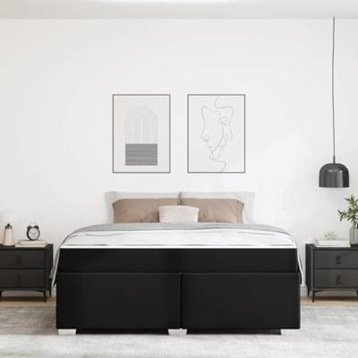 Bedframe Zwart 180 x 200 cm Kunstleer