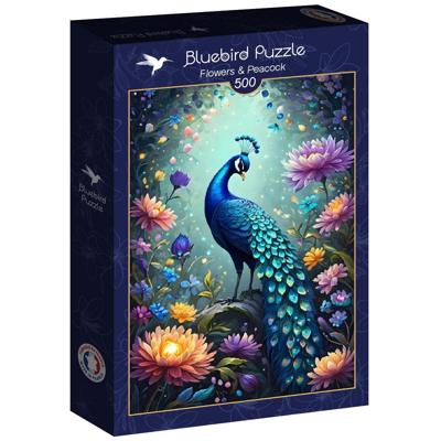 Flowers & Peacock Puzzel 500 stukjes