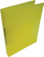 Alpha ringmap, voor ft A4, uit PP, 2 ringen van 25 mm, transparant geel - thumbnail