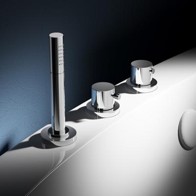 Hotbath Buddy Badrandcombinatie Zonder Uitloop En 2-Weg Stopomstel 065 - Chroom