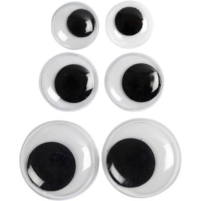 Creativ Company Wiebelogen, niet zelfklevend, d 12+14+20 mm, 18 div/ 1 doos