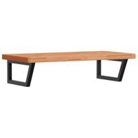 Badkamer wandschap staal en massief beukenhout - thumbnail