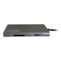 LC Power LC-HUB-C-MULTI-5 USB-C (USB 3.2 Gen 2) multiport hub Antraciet, Zwart - thumbnail