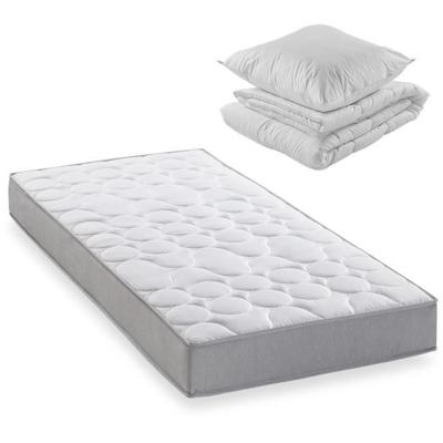 Matraspakket 90x190 cm + dekbed + kussen - 330 pocketveren - 5 comfortzones - 19 cm - Stevig - DEKO DREAM Springmax