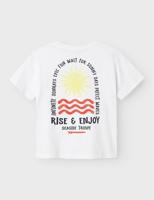 Name it zomer t-shirt jongens - wit - Nkmfome - thumbnail