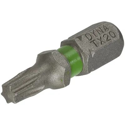 Schroefbit 25 mm TX-20 groen 10x Schroefbit 25 mm TX-20 groen 10x
