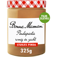 Bonne Maman Pindapasta met Stukjes Pinda Romig en Zacht 325 g bij Jumbo - thumbnail