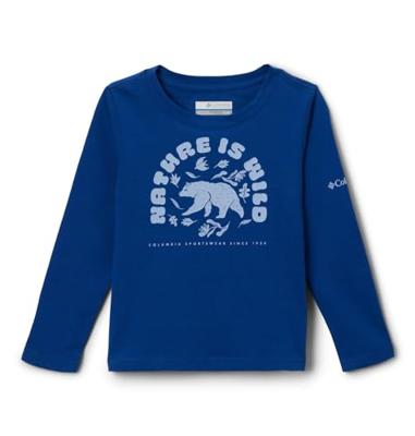 Columbia Dobson Pass™ LS Graphic T-Shirt Kinderen Collegiate Navy S Columbia Dobson Pass™ LS Graphic T-Shirt Kinderen Collegiate Navy S