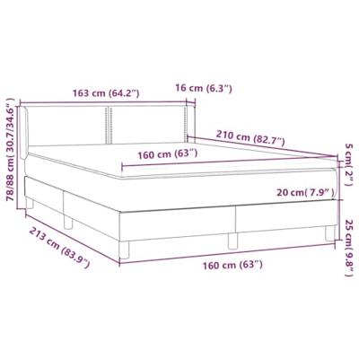 Boxspring met matras fluweel zwart 160x210 cm