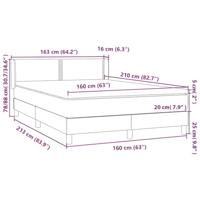 Boxspring met matras fluweel roze 160x210 cm - thumbnail