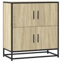 Dressoir 68x35x76 cm bewerkt hout sonoma eikenkleurig - thumbnail